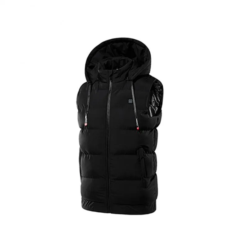 9 Areas Hooded Heated Vest Outdoor Thicken USB Self Heating Vest Thermal Chaleco Heated Body Warmer Men's Thermal Vest Jackets