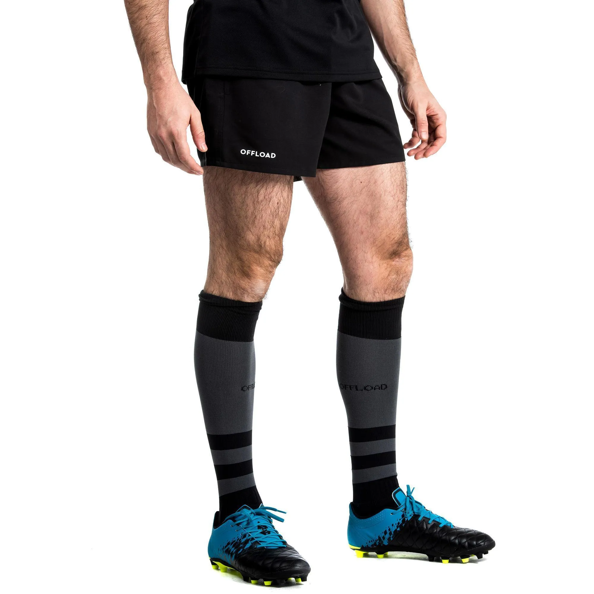 Adult rugby shorts R100 with pockets red OFFLOAD, black