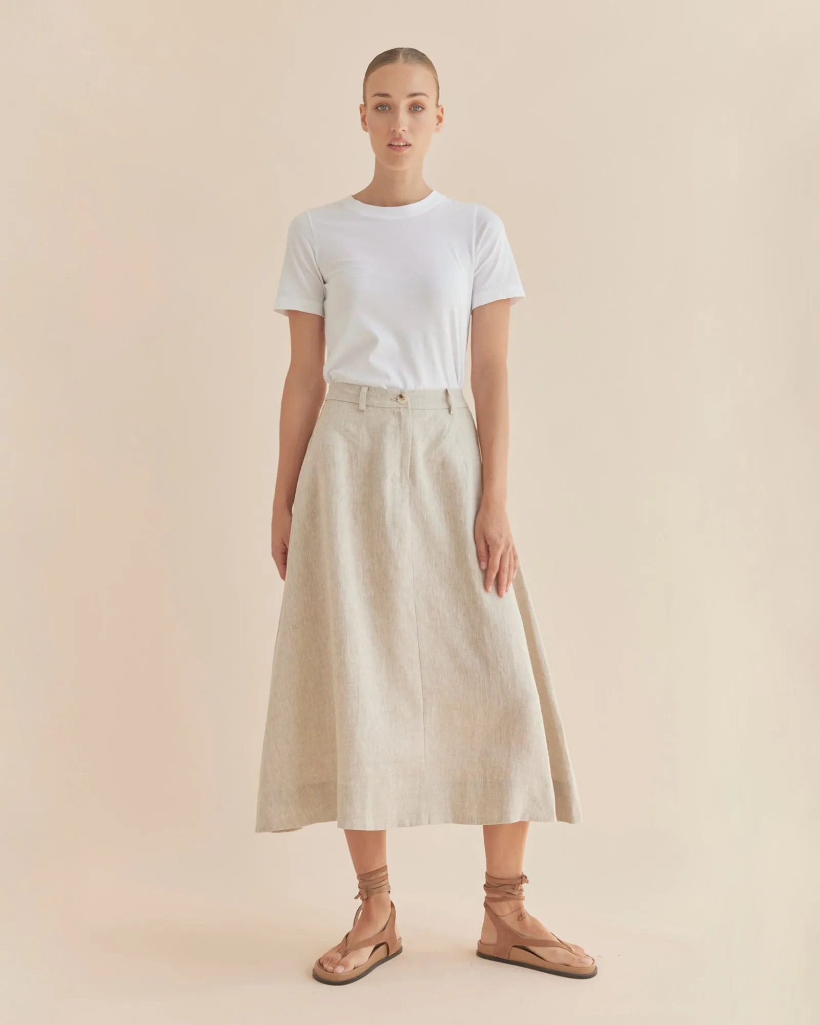 Barossa Linen Skirt - Natural