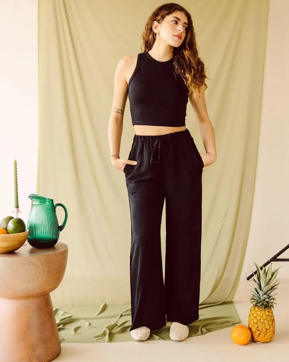 Black Flowy Pants