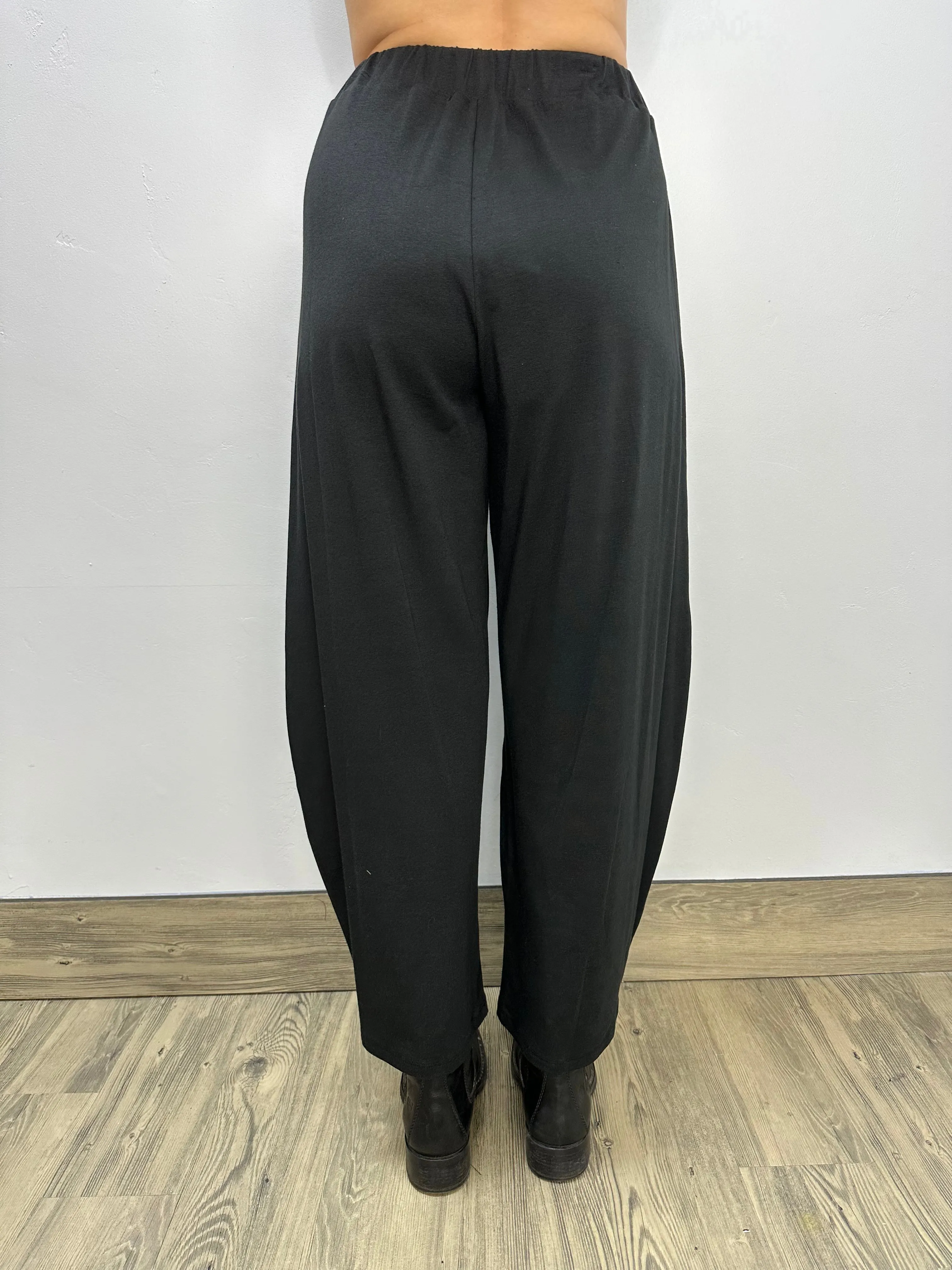 Black Modal Flowy Lucille Crop Pant