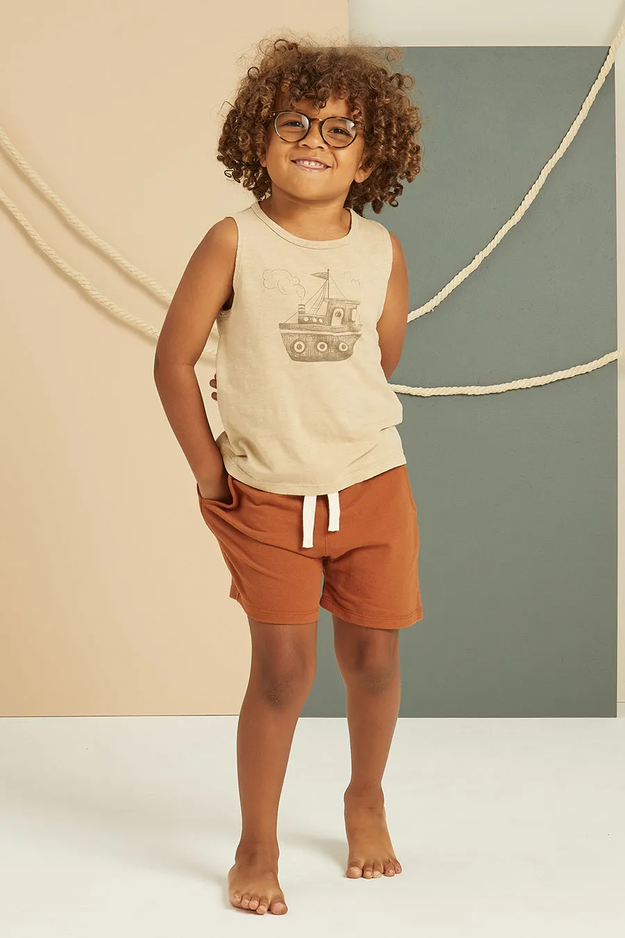 Boys Shirt Rylee and Cru Tugboat Tank