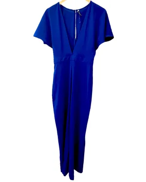 Bright Winter Sapphire Deep-V Jumpsuit