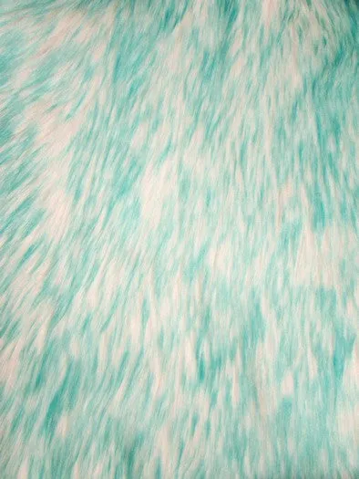 Candy Shag Faux Fur Fabric / Aqua / Sold By The Yard