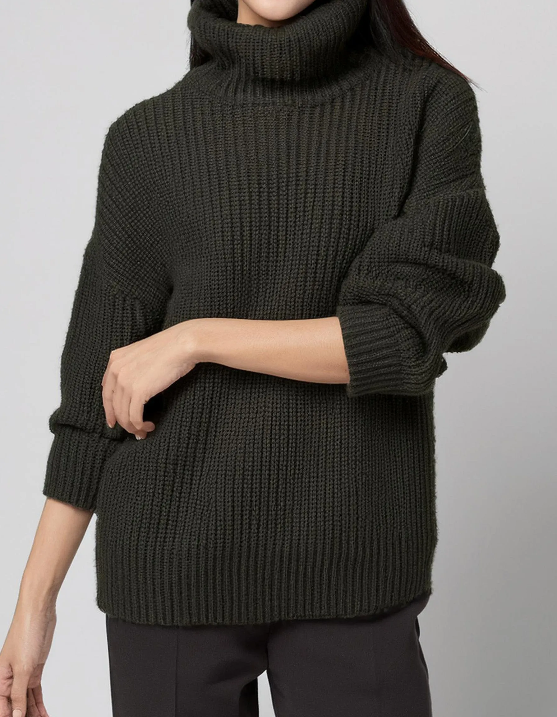 Charcoal Turtleneck Pullover