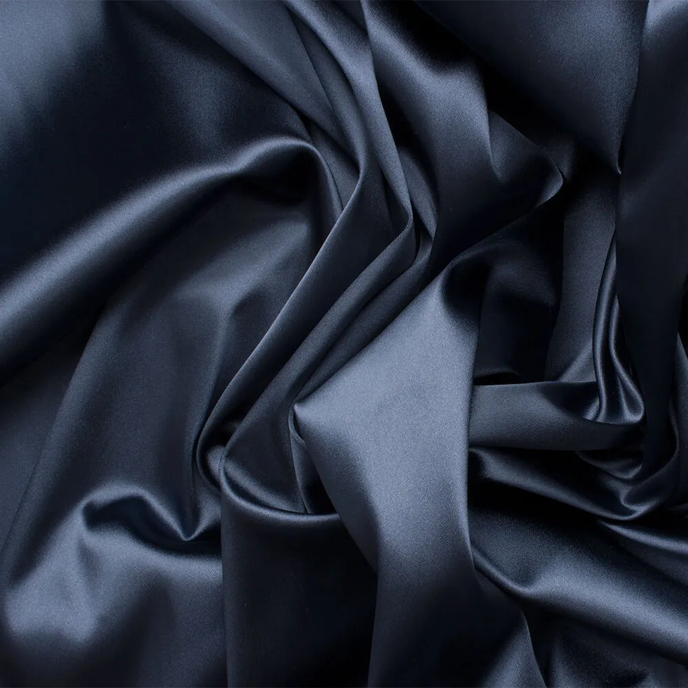 Dark Blue Stretch Satin