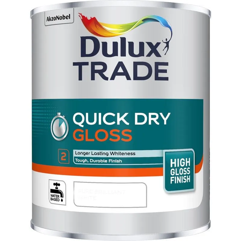 Dulux Trade Quick Dry Gloss Paint - Pure Brilliant White