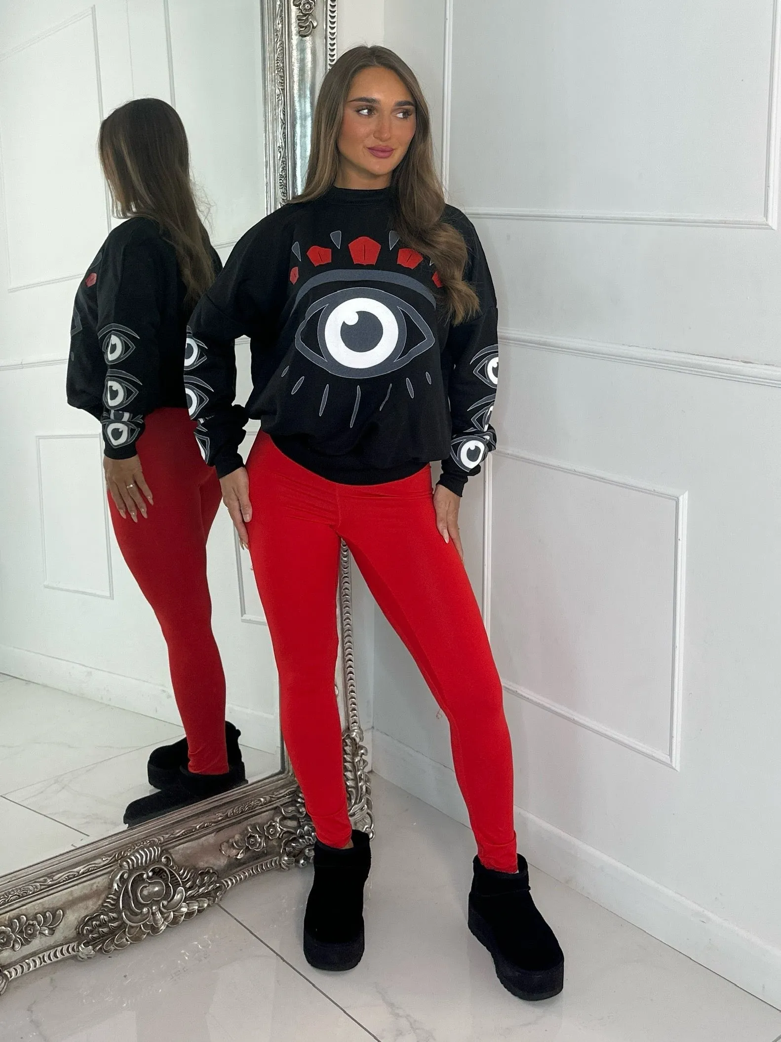 Eye Print Sweatshirt - Black