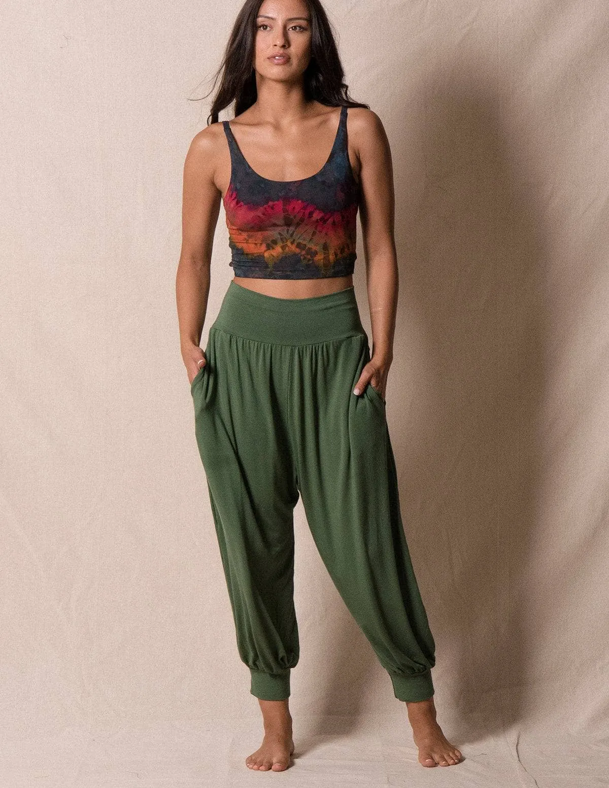 Flowy Harem Pants - Meadow