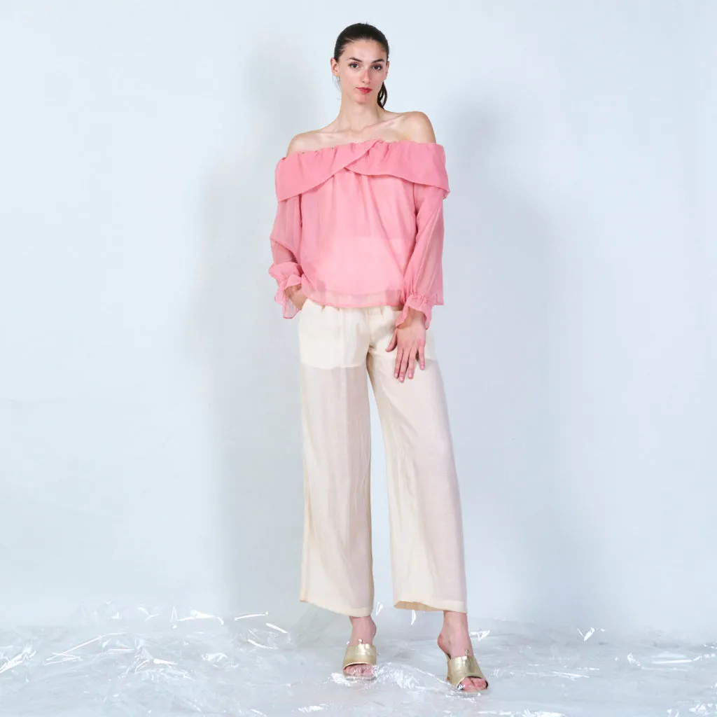 Flowy pleated palazzo pants wholesale