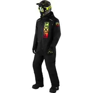 FXR Mens Recruit F.A.S.T. Insulated Monosuit Black/Sherbert