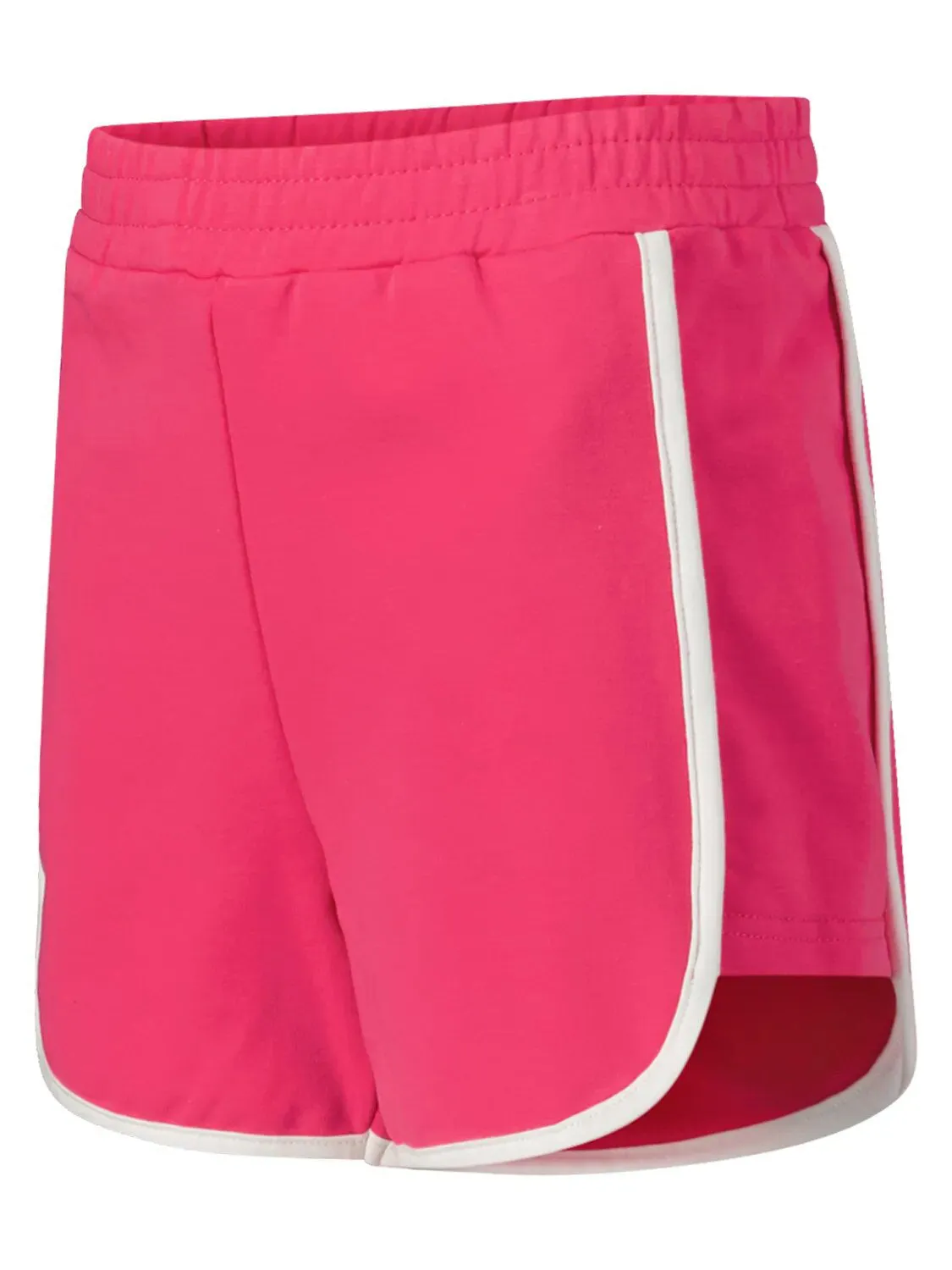 Girl's Set-Cotton T-Shirt & Shorts-fuchsia