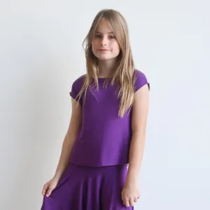 Girl's Square Cut T-shirt - 4 years to Tween by KOBOMO Bamboo