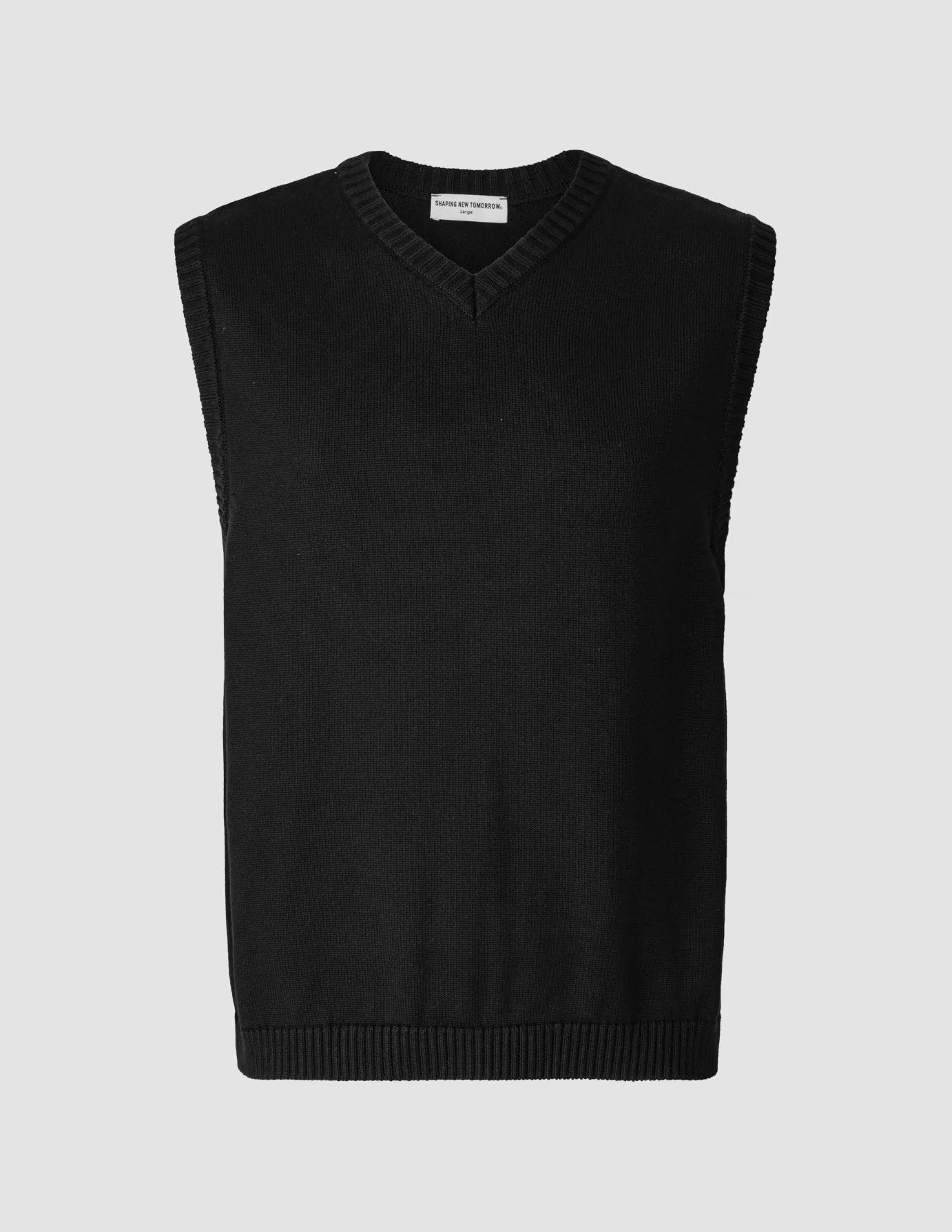 Heavy Knit Vest Black