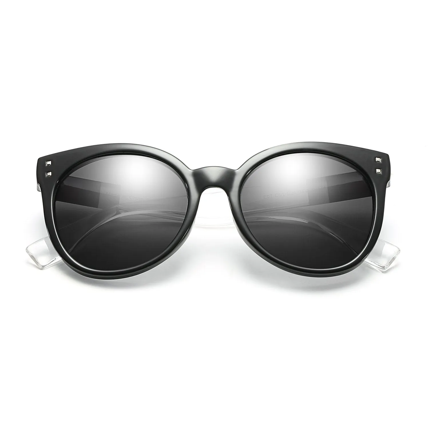 HYANNIS | E07 - Jaunty Mirrored Lens Soft Cat Eye Sunglasses