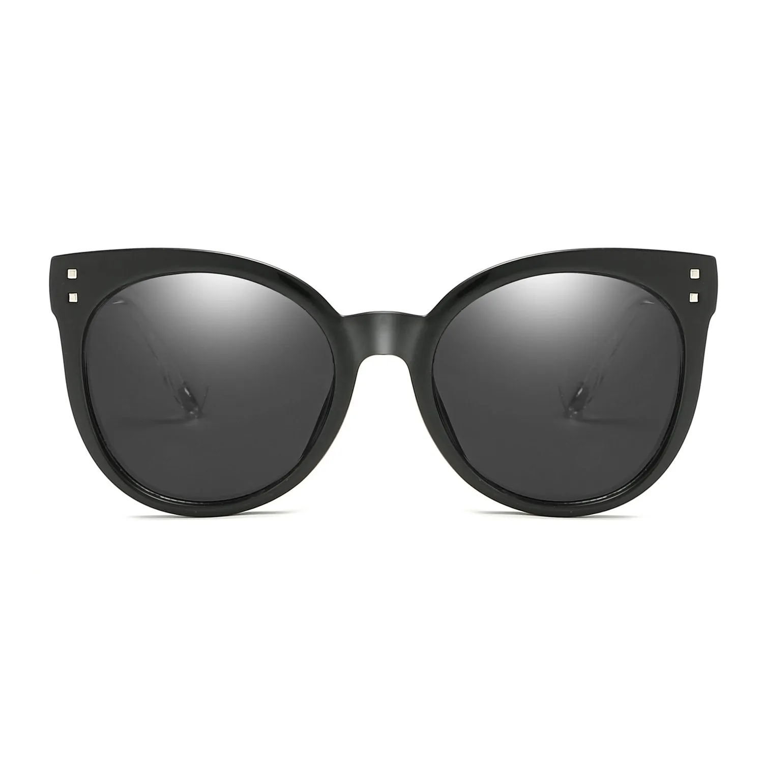 HYANNIS | E07 - Jaunty Mirrored Lens Soft Cat Eye Sunglasses