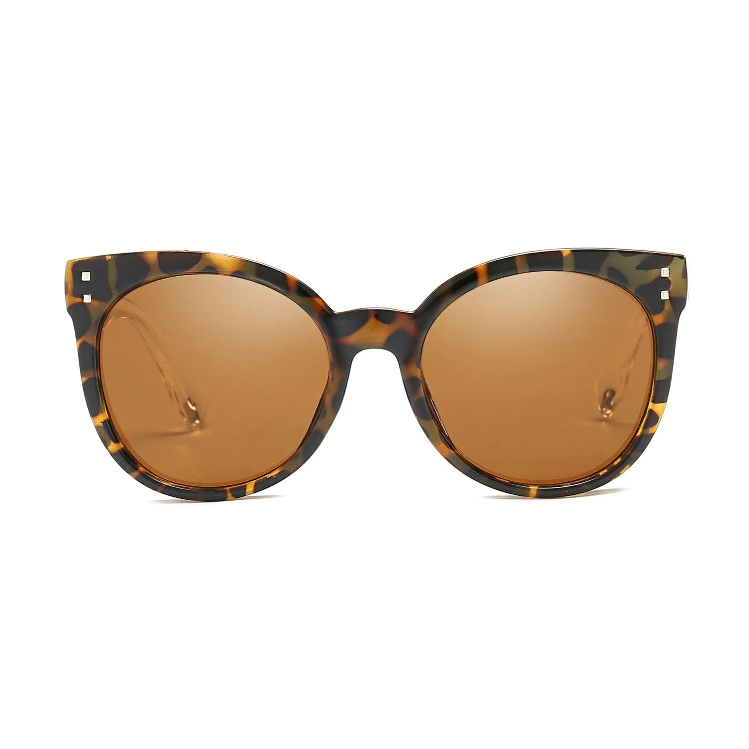 HYANNIS | E07 - Jaunty Mirrored Lens Soft Cat Eye Sunglasses