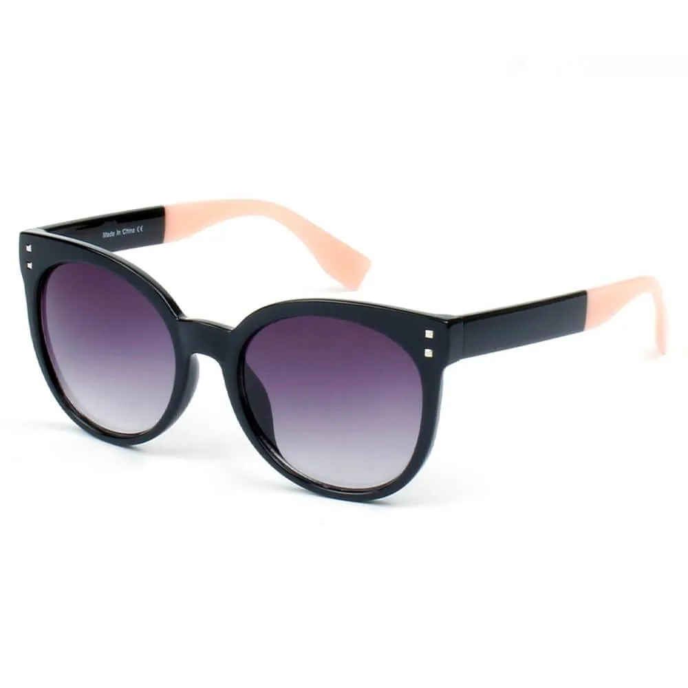 HYANNIS | E07 - Jaunty Mirrored Lens Soft Cat Eye Sunglasses