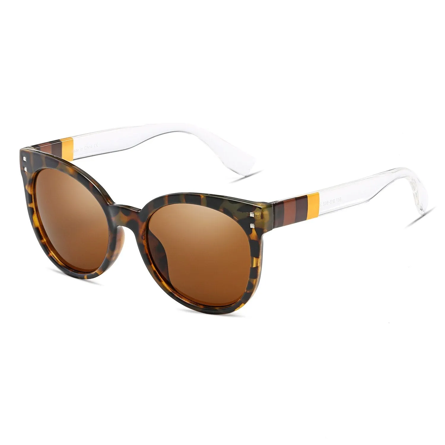 HYANNIS | E07 - Jaunty Mirrored Lens Soft Cat Eye Sunglasses