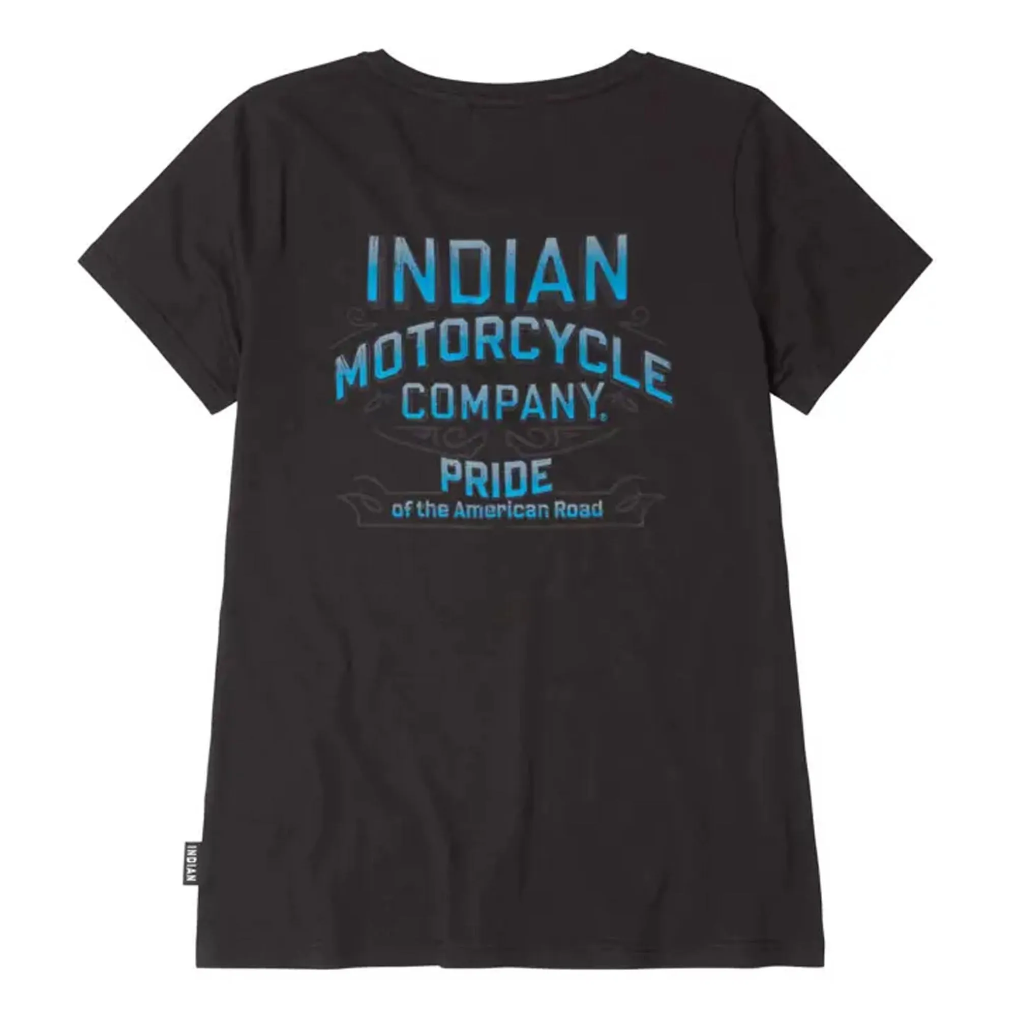 Indian Motorcycle 286290901 Polaris Womens Blue Graphic T-Shirt Tee Soft Lightweight