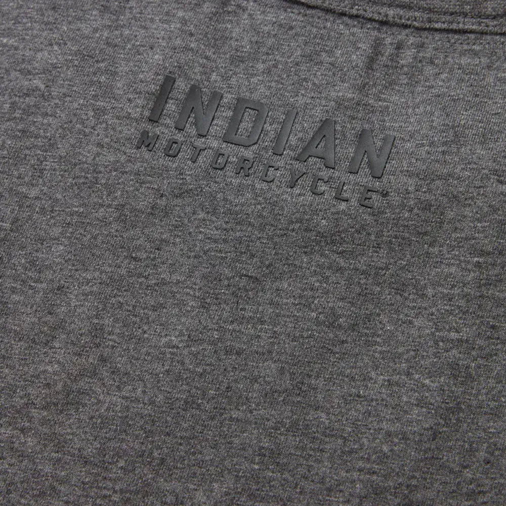 Indian Motorcycle  Polaris Mens Marl T-Shirt Tee Soft Lightweight Comfortable Grey Silver