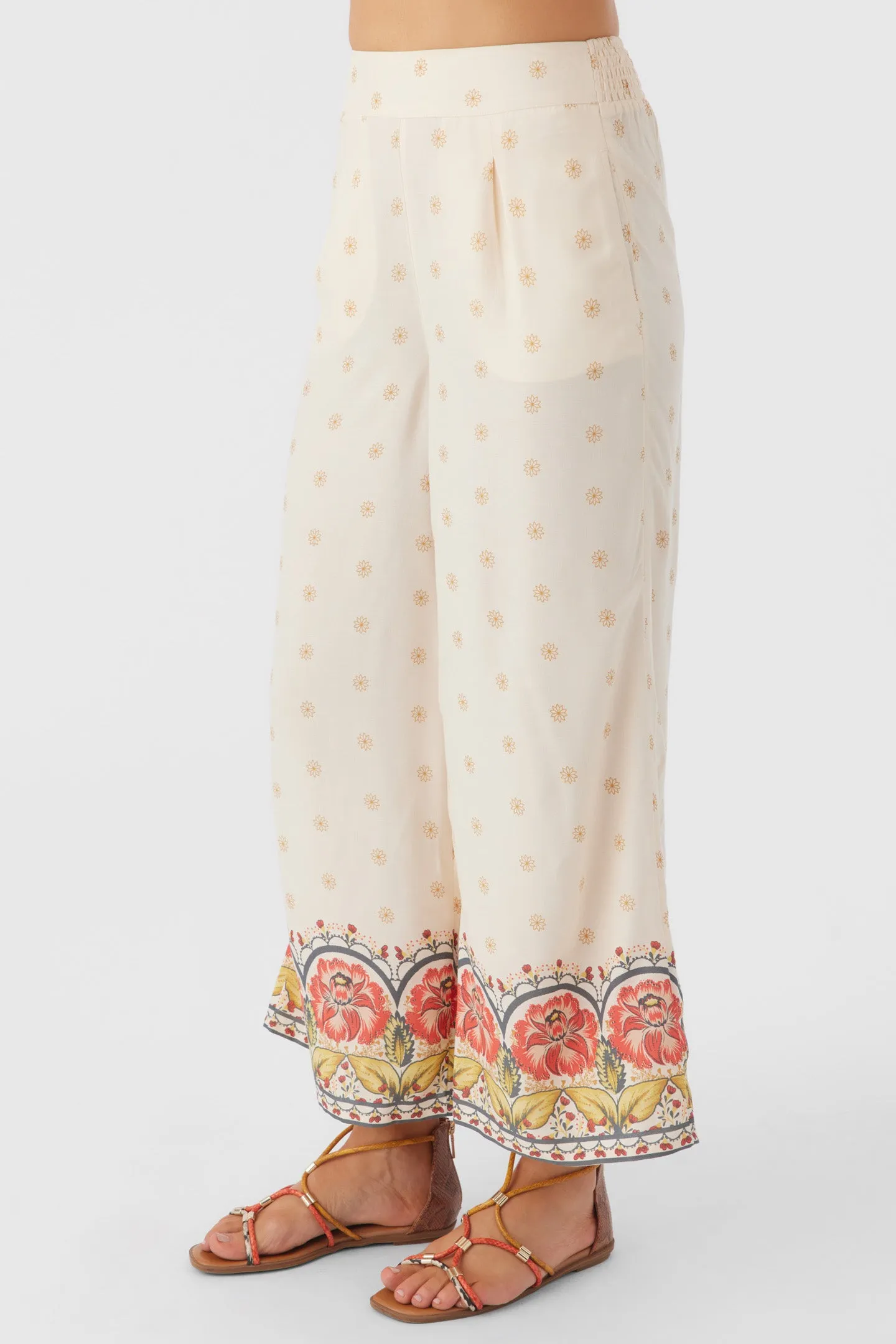 LACEY BORDER PRINT PANTS