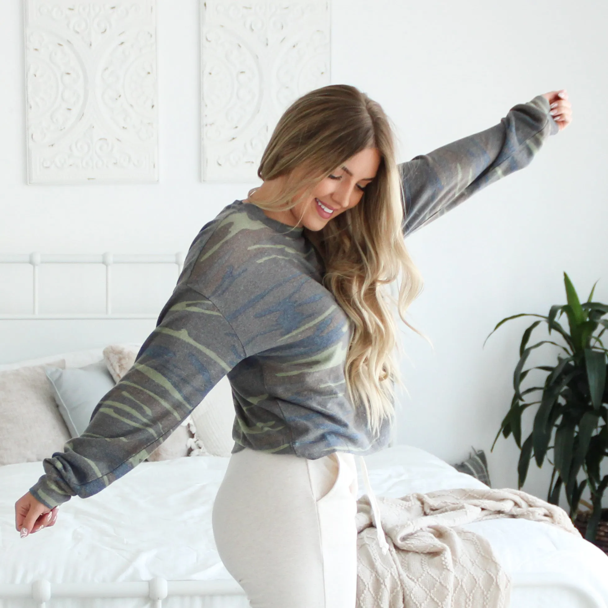 Lounge Pullover Crew Neck Sweatshirts