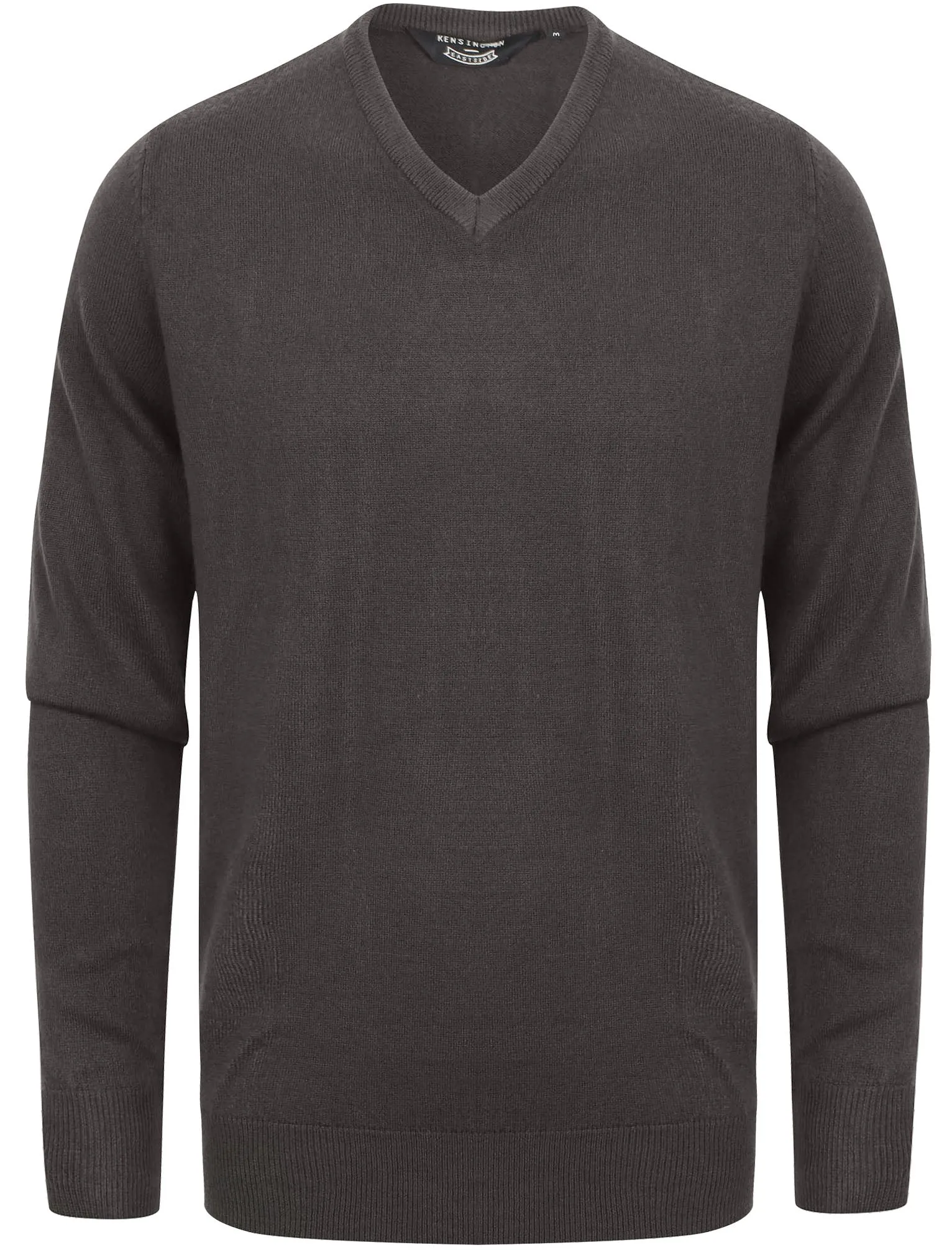 Marling (2 Pack) Soft Cashmillon Knitted V Neck Jumpers in Ebony Grey / Mustard - Kensington Eastside