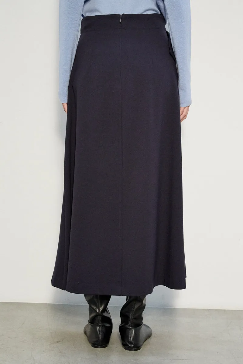 MEIMEIJ Dark Navy Skirt With Belt