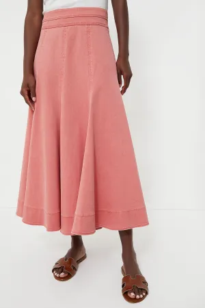 Nantucket Red Stretch Twill Brynn Skirt