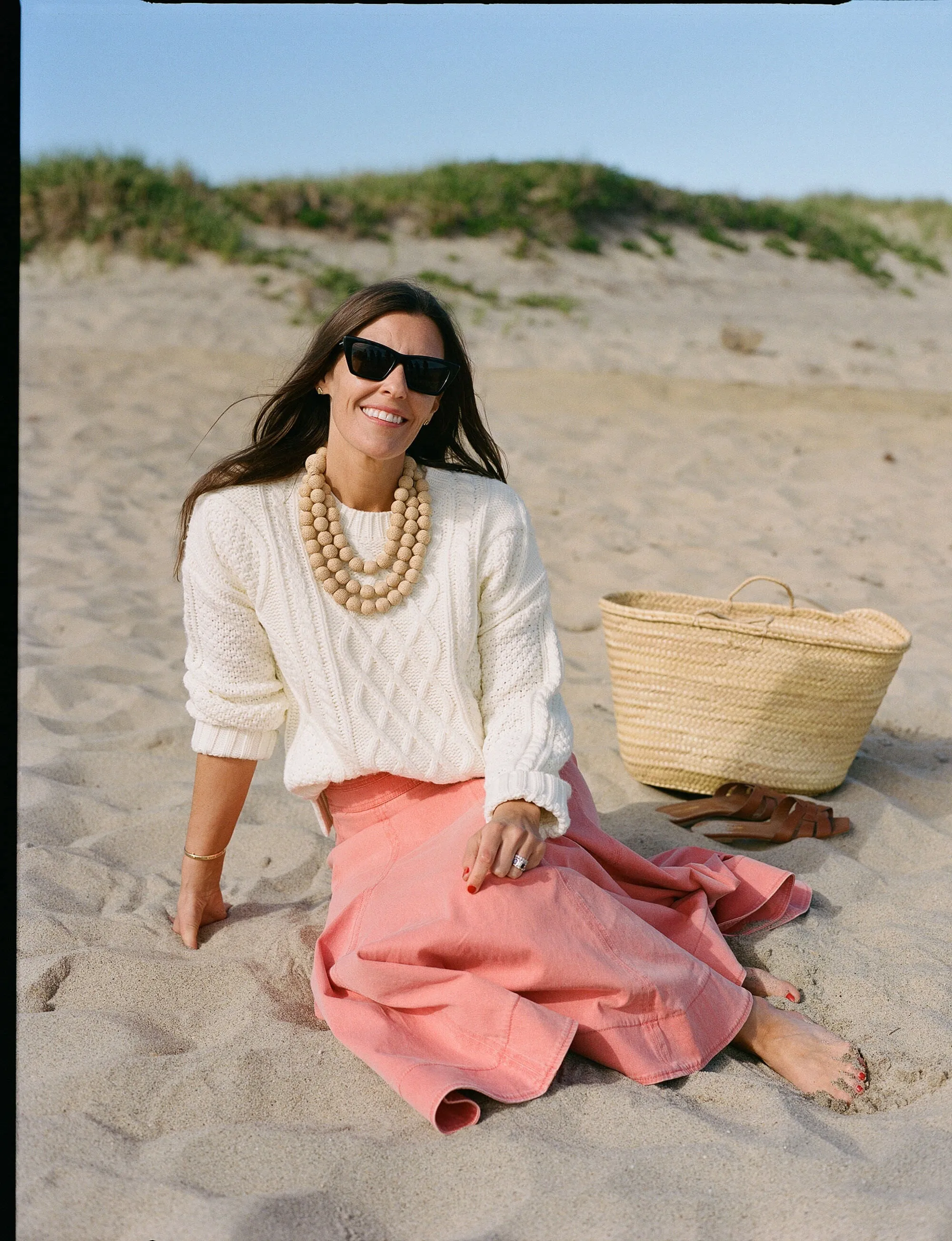 Nantucket Red Stretch Twill Brynn Skirt