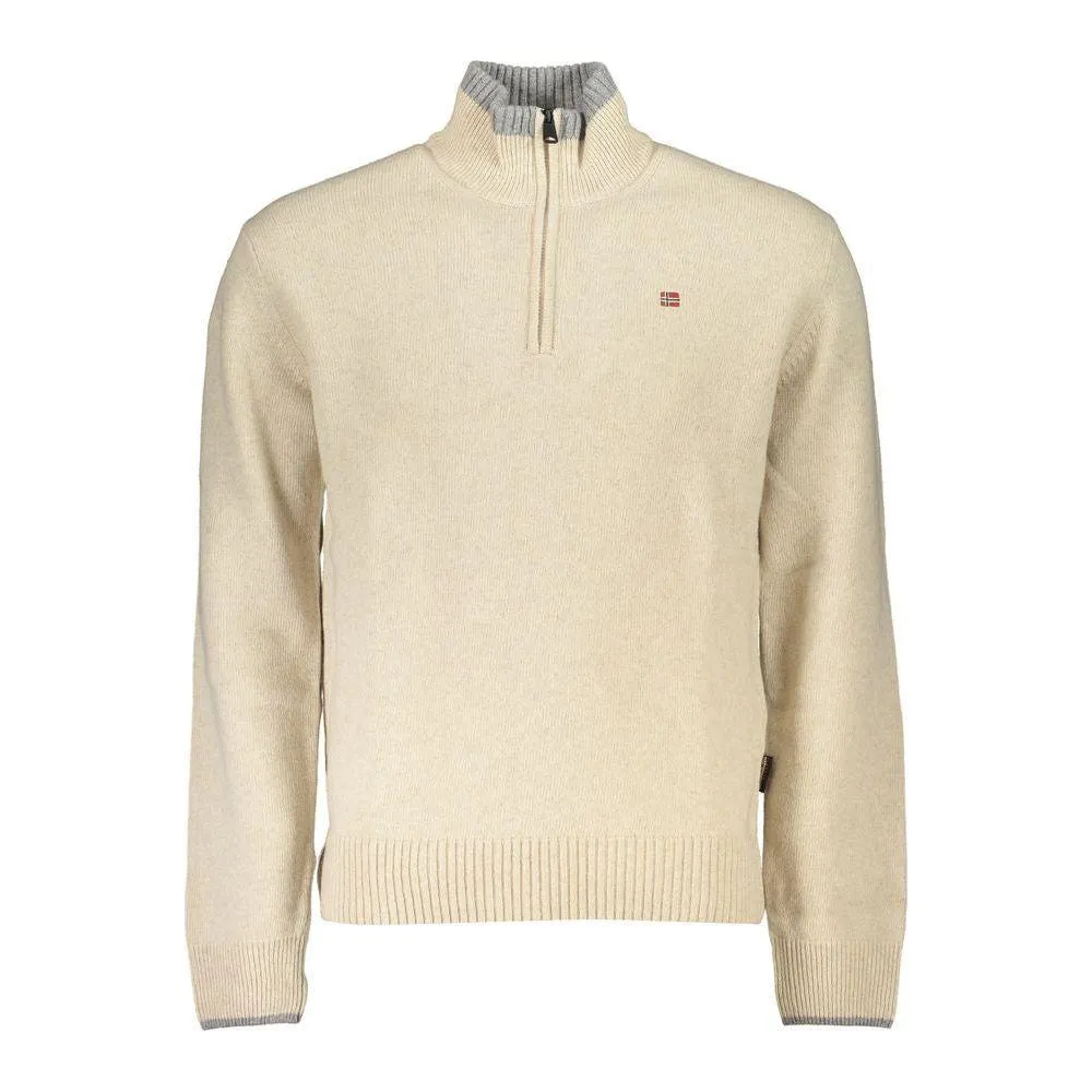 Napapijri Beige Fabric Men Sweater