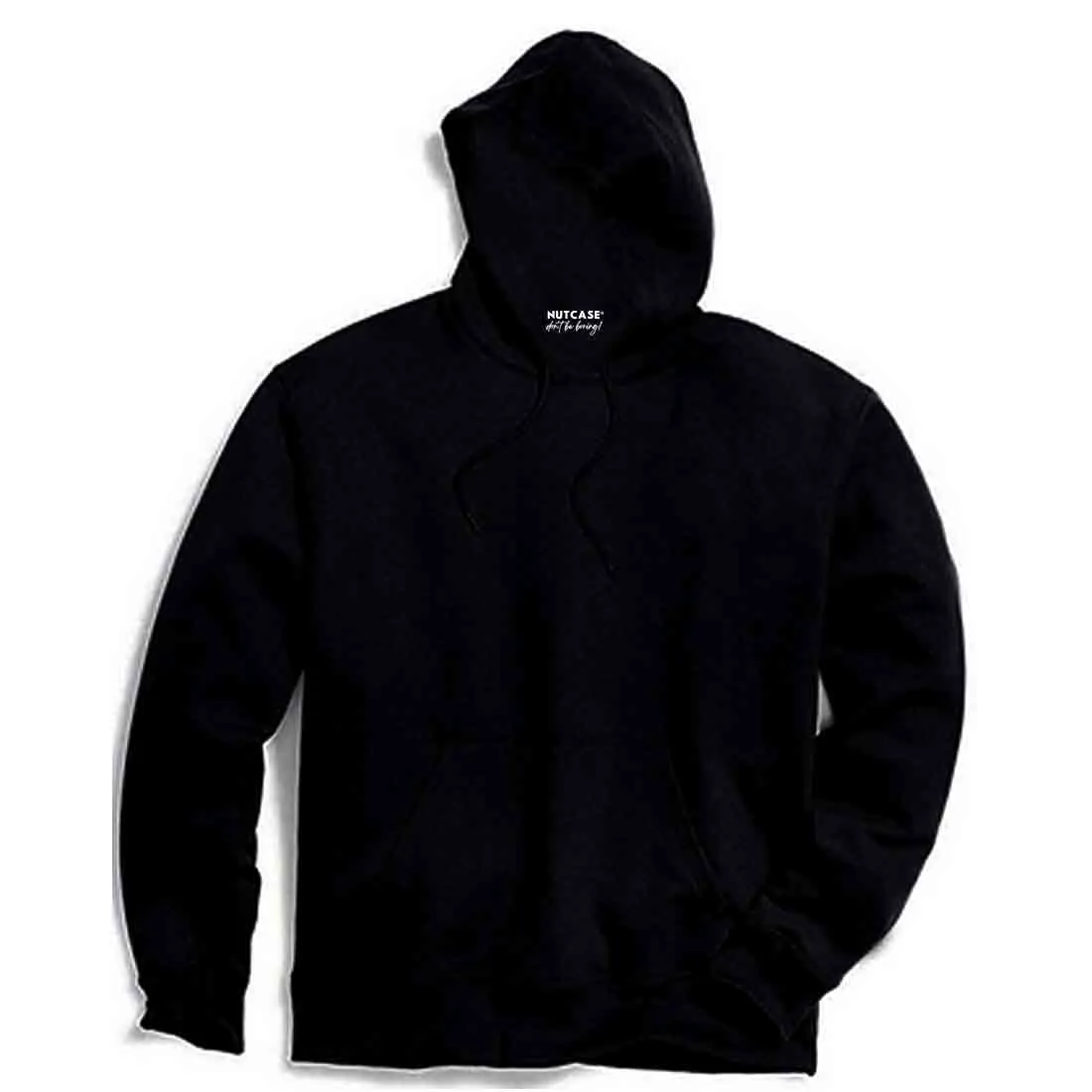 Nutcase Personalised Hoodies for Men Black Sweatshirt-Box Initial