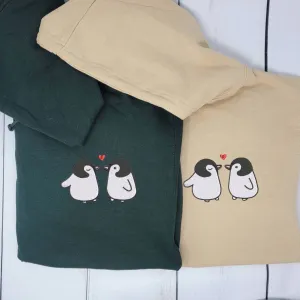 Penguin Couple Hoodies – Adorable Matching Partner Sweatshirts