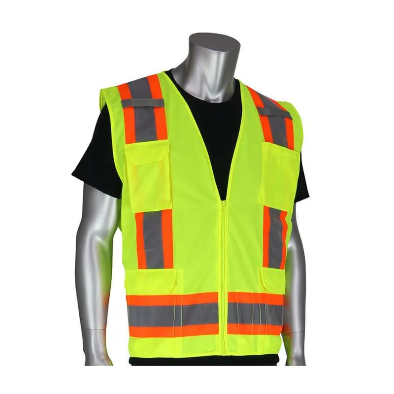 PIP ANSI Type R Class 2 Two-Tone Solid Surveyors Vest 302-0500S