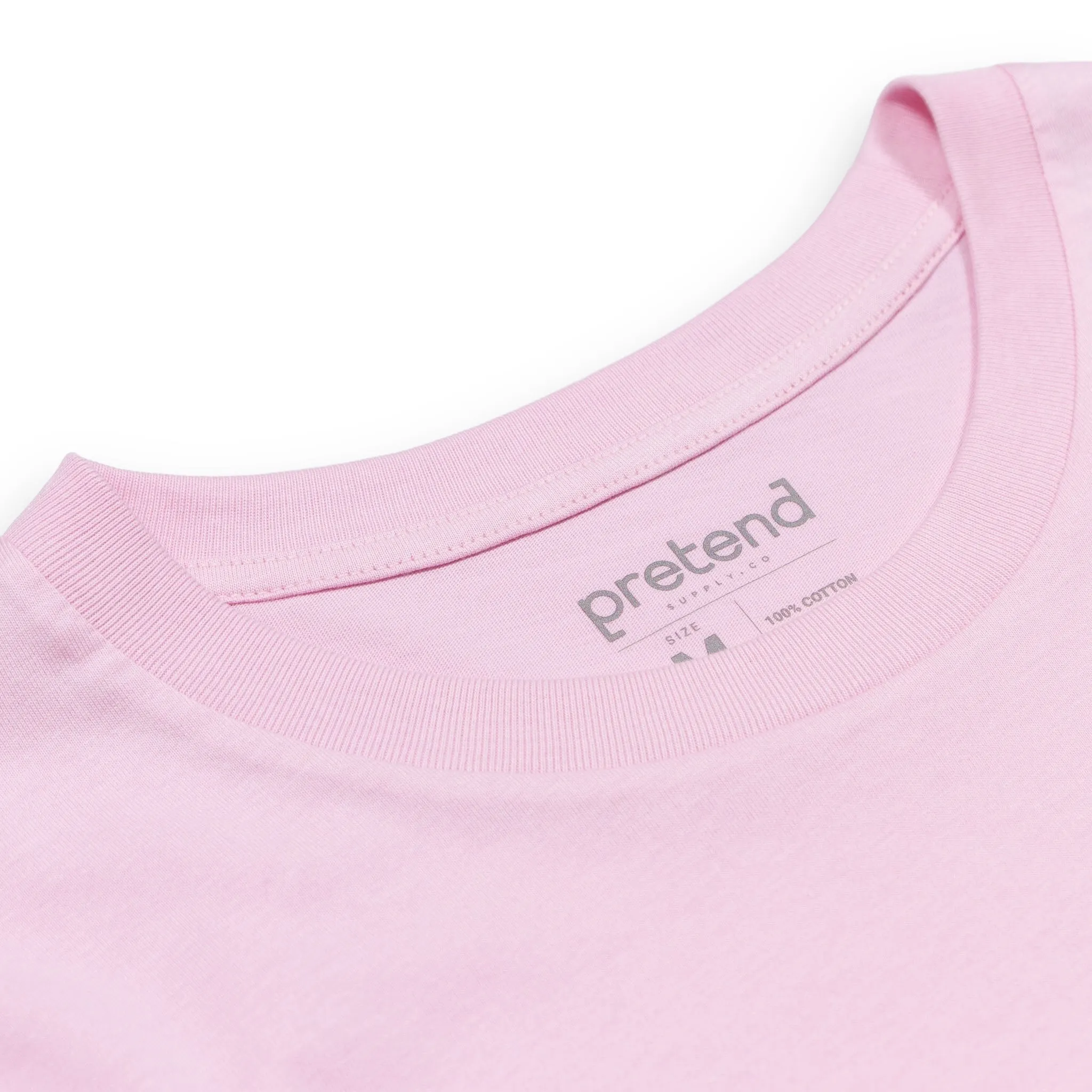 Pretend Brackets Chest T-Shirt - Soft Pink