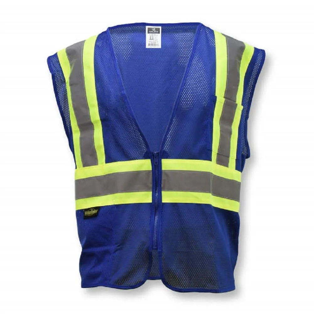 Radians SV22-1ZBLM Economy Type O Class 1 Safety Vest, Blue, 1 Each