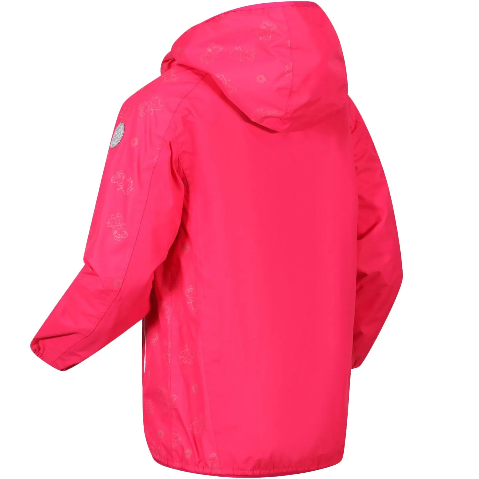 Regatta Kids Peppa Pig Refelective Waterproof Jacket - Bright Blush