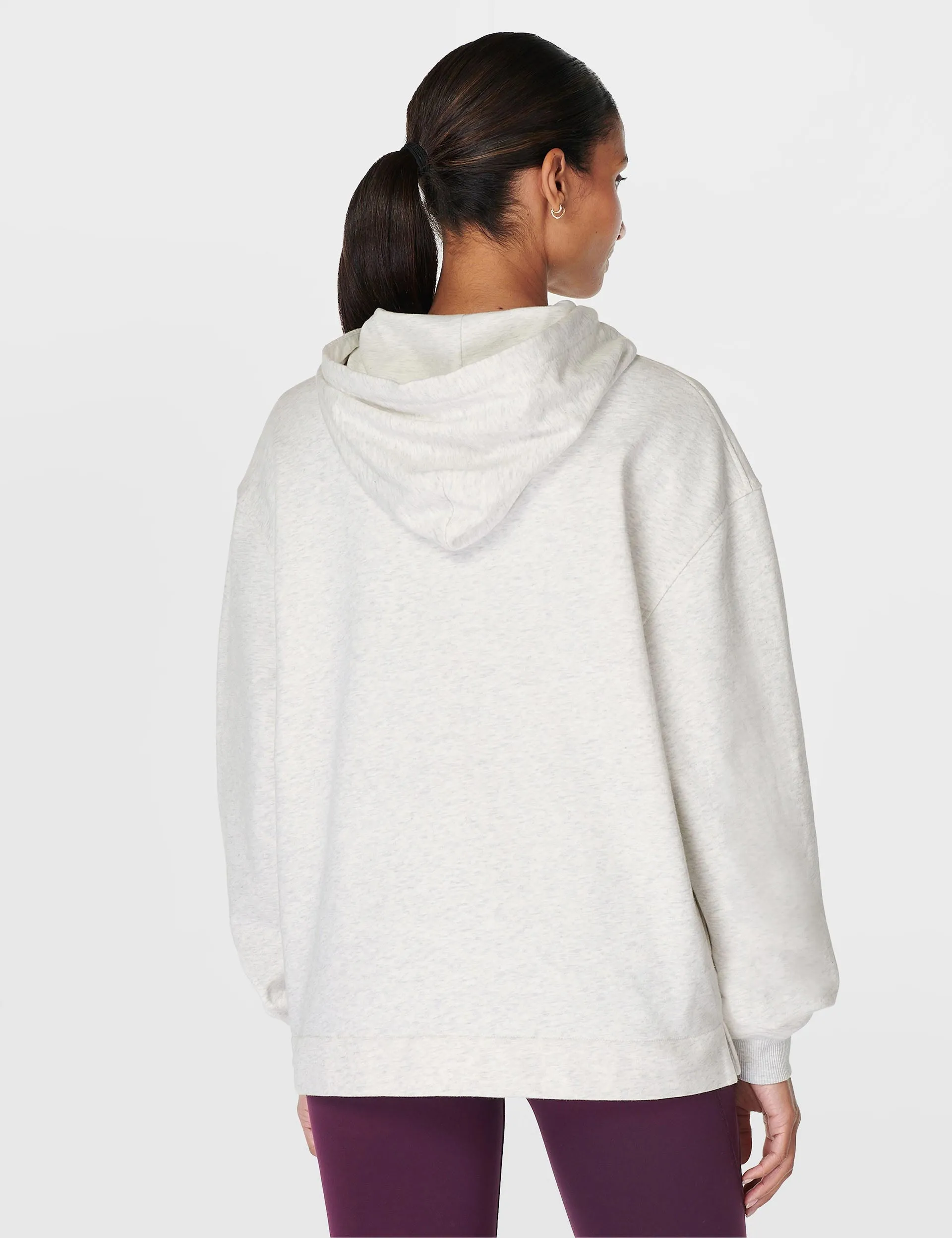 Revive Longline Hoody - Ice Grey Marl