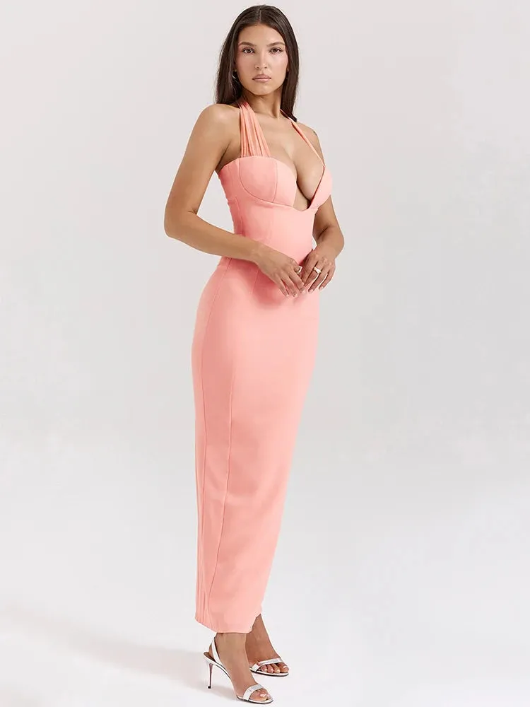 Shayla - Elegant halter neck dress