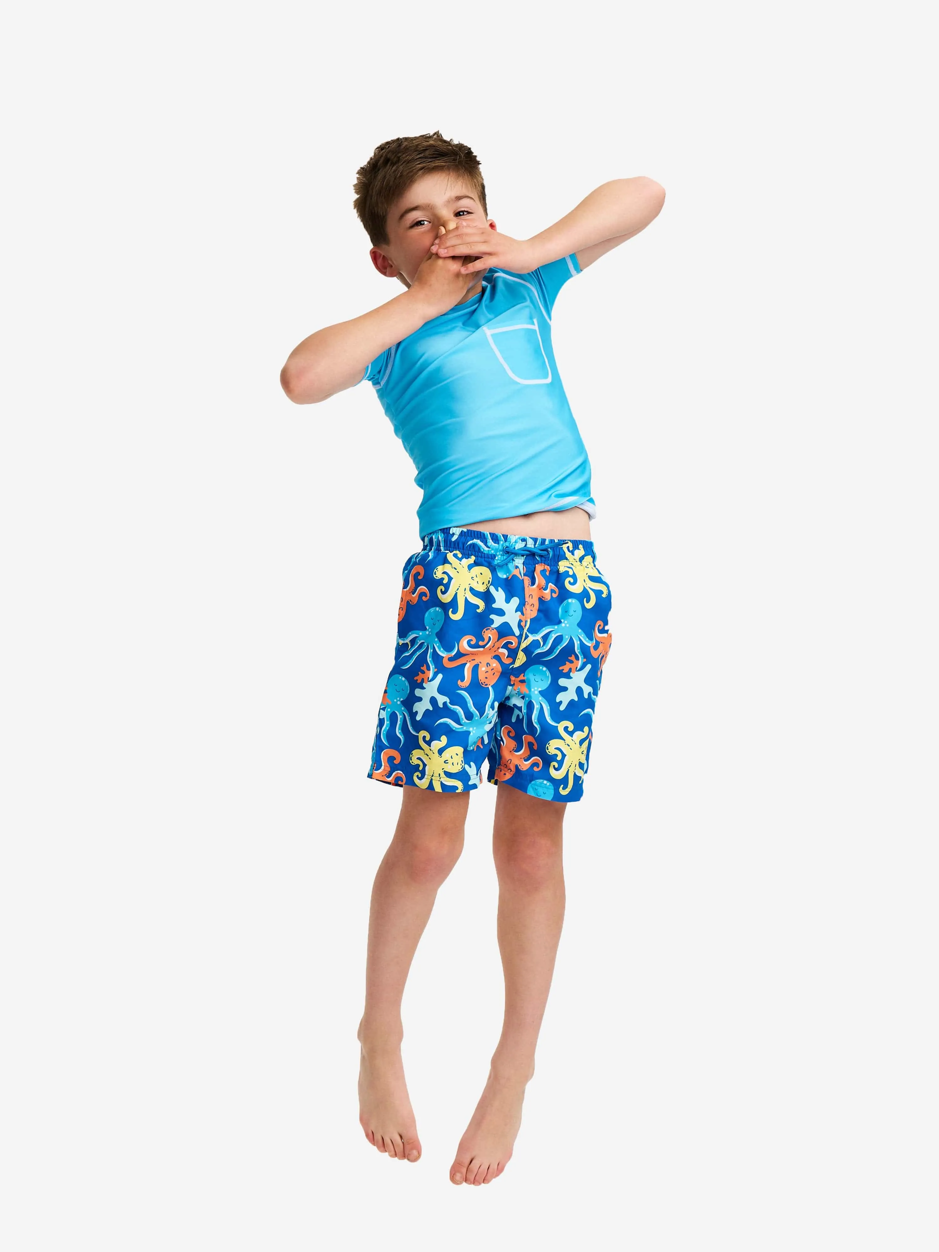 Soli Swim Boys Sun Protective Rash Guard (UPF50 ) in Blue