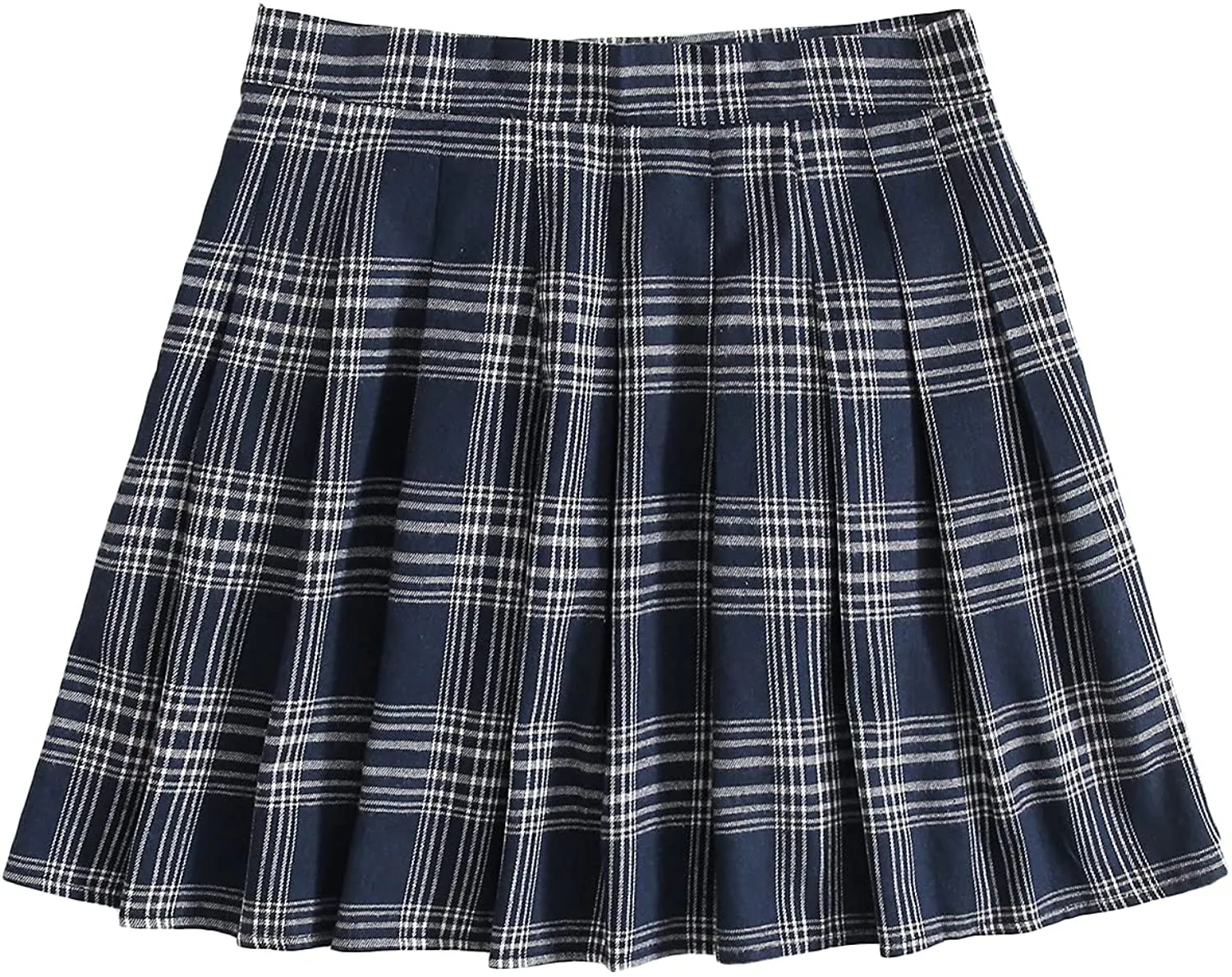 SOLY HUX Women's Plus Size Elastic Waist Flared Casual Mini Skater Skirt