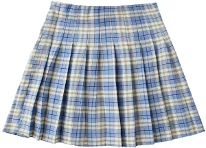 SOLY HUX Women's Plus Size Elastic Waist Flared Casual Mini Skater Skirt