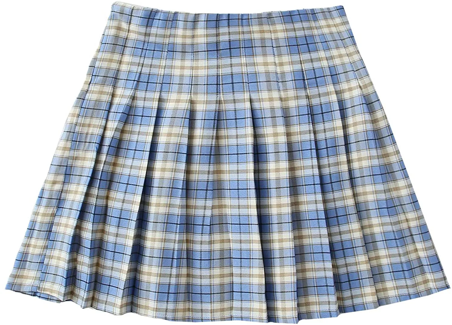 SOLY HUX Women's Plus Size Elastic Waist Flared Casual Mini Skater Skirt