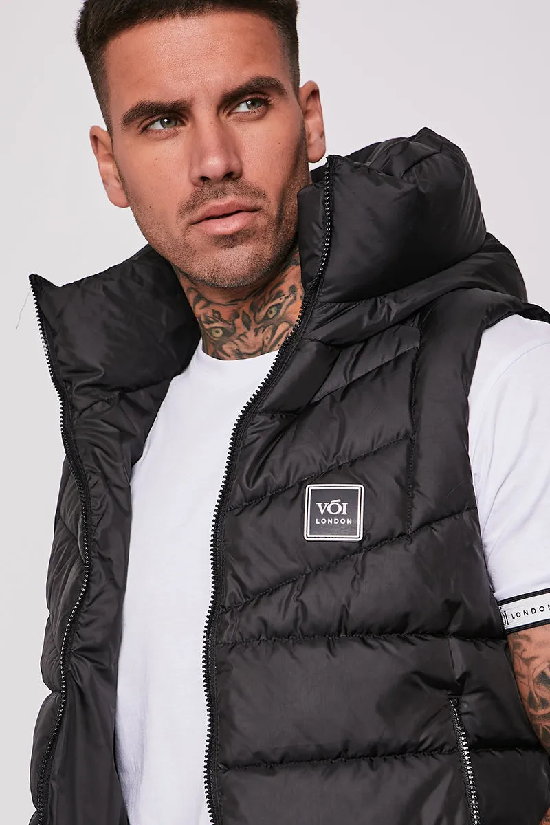 Stone Bridge Park Funnel Neck Gilet Black