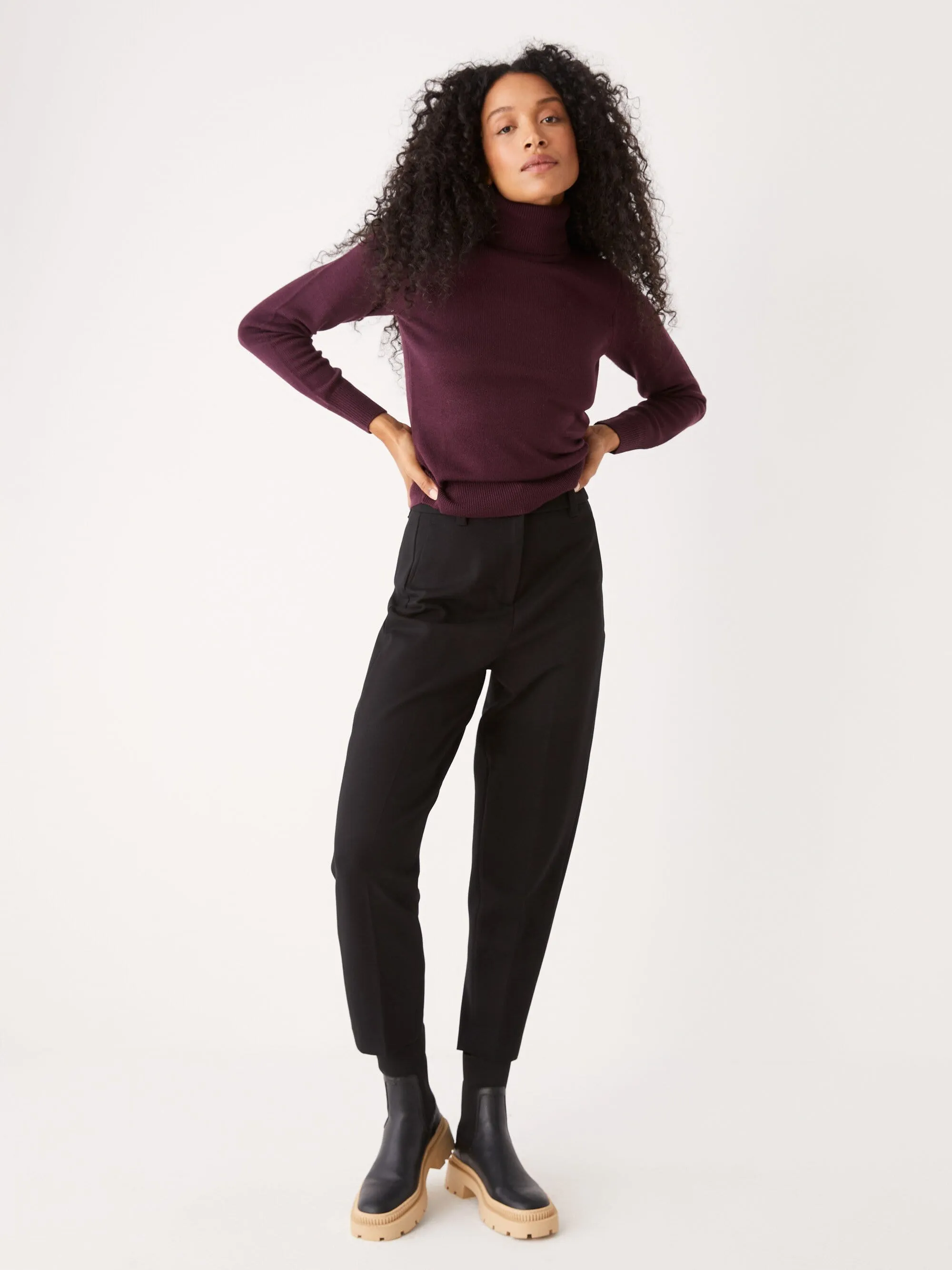 The Amelia Balloon Fit Pant in Black