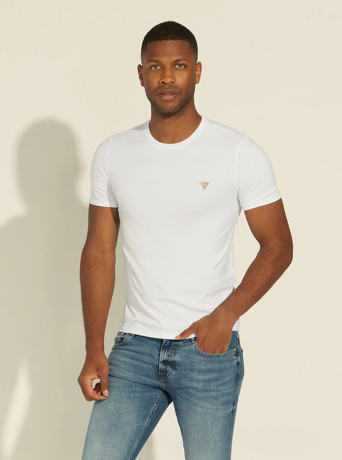 White Slim Fit Logo T-Shirt