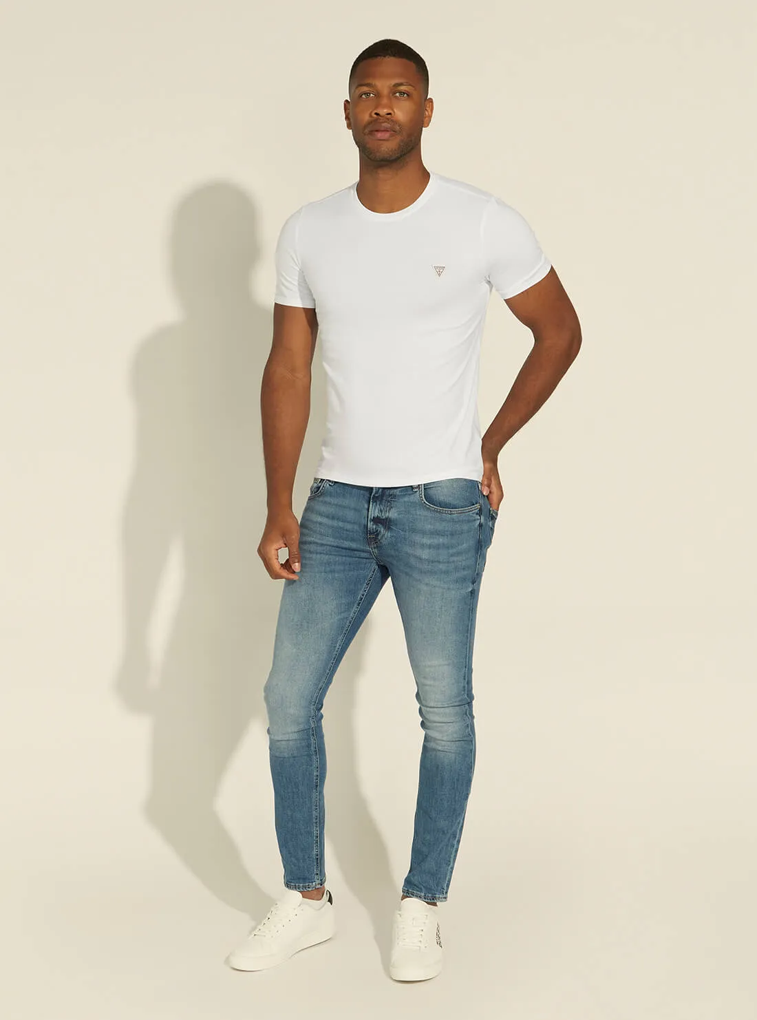 White Slim Fit Logo T-Shirt